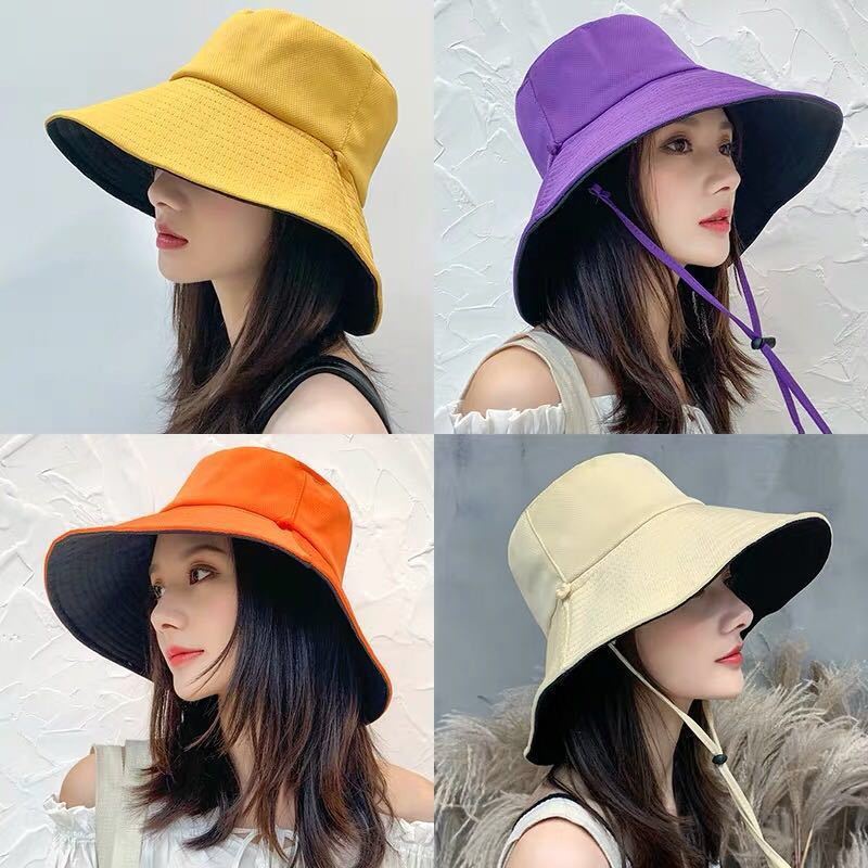 Summer Plate In The Female Han Edition Is Prevented Bask In Uv Sunshade Hat Big Fisherman Hat Tide Joker Hat