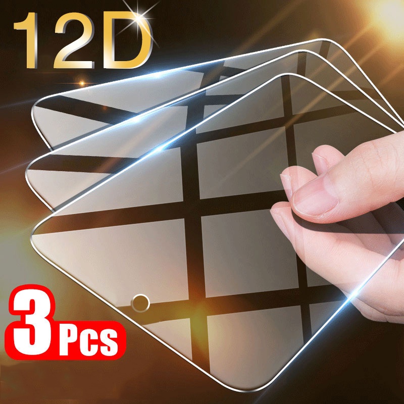3PCS Protective Tempered Glass Scrren Protector iPhone 14 13 12 11 Pro Max 14 Plus Mini XR XS Max X SE 2020 7 8 6S Plus 6